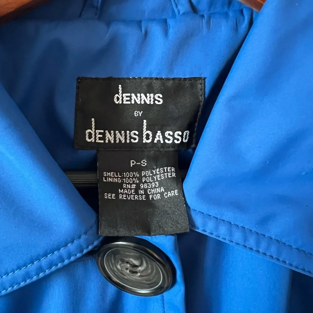 dennis basso Vibrant Blue Trench Coat